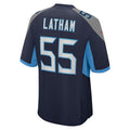 Kieara T.Titans #55 JC Latham Player Navy Home Game Stitched Jerseys