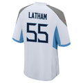 Kieara T.Titans #55 JC Latham Player White Home Game Stitched Jerseys