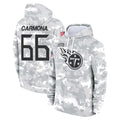 Kieara T.Titans #66 Fernando Carmona Jr. Player Camo Arctic Salute to Service Pullover Hoodies Home Game Stitched Jerseys