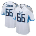 Kieara T.Titans #66 Fernando Carmona Jr. Player White Home Game Stitched Jerseys