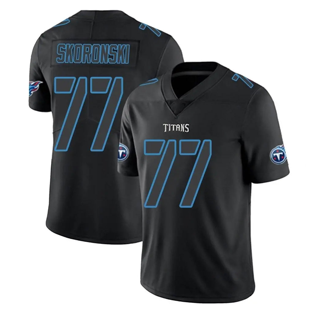 Kieara T.Titans #77 Peter Skoronski Player Black Impact Limited Home Game Stitched Jerseys