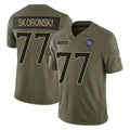 Kieara T.Titans #77 Peter Skoronski Player Olive Limited 2025 Salute to Service Home Game Stitched Jerseys