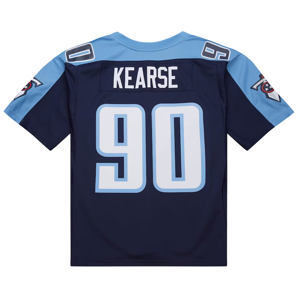 Kieara T.Titans #90 Jevon Kearse Mitchell & Ness Navy 1999 Legacy Replica Jersey Tennessee Titans Jevon Kearse Mitchell & Ness Navy 1999 Legacy Replica Jersey