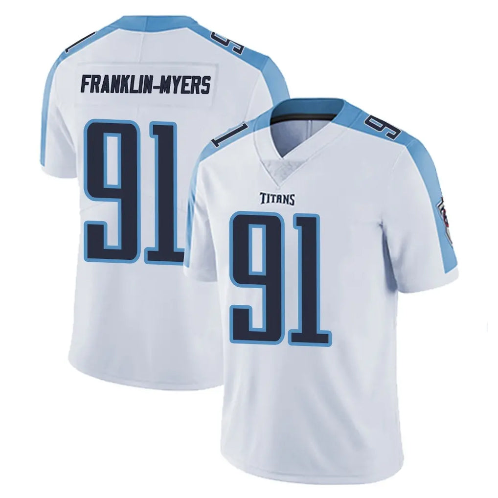 Kieara T.Titans #91 John Franklin-Myers Player White Limited Vapor Untouchable Home Game Stitched Jerseys