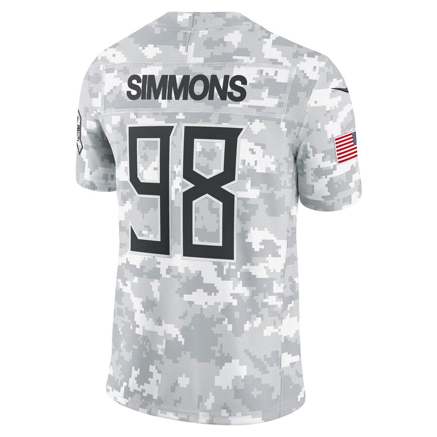 Kieara T.Titans #98 Jeffery Simmons Player Arctic Camo Salute To Service Limited Stitched Jerseys
