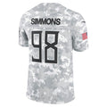 Kieara T.Titans #98 Jeffery Simmons Player Arctic Camo Salute To Service Limited Stitched Jerseys