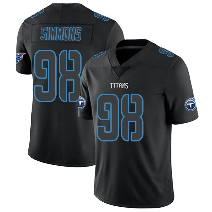 Kieara T.Titans #98 Jeffery Simmons Player Elite Light Blue Vapor Untouchable Stitched Jerseys