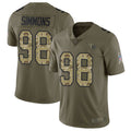 Kieara T.Titans #98 Jeffery Simmons Player Olive Salute To Service Limited Stitched Jerseys