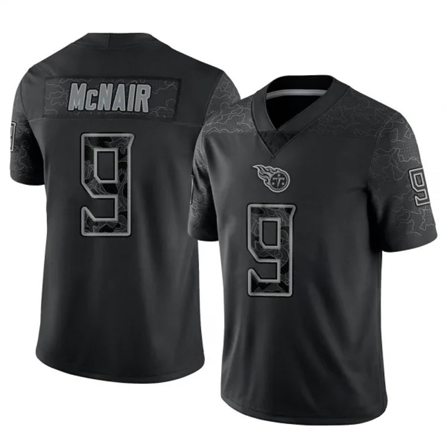 Kieara T.Titans #9 Steve McNair Player Black RFLCTV Limited Stitched Jerseys