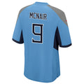 Kieara T.Titans #9 Steve McNair Player Light Blue Home Game Stitched Jerseys