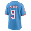 Kieara T.Titans #9 Steve McNair Player Light Blue Throwback Alternate Game Stitched Jerseys