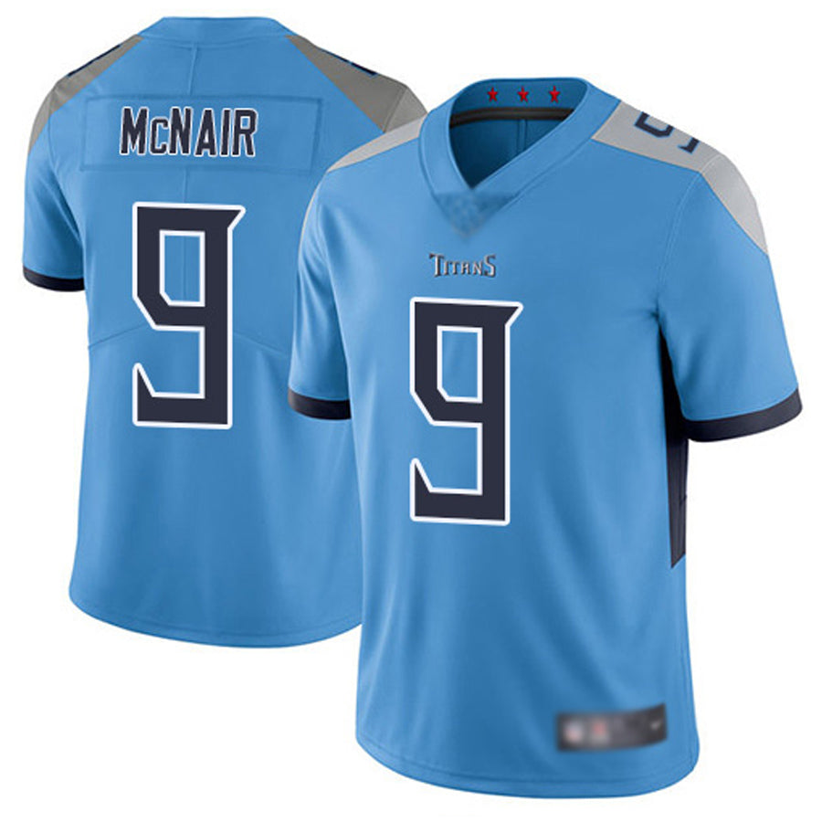 Kieara T.Titans #9 Steve McNair Player Light Blue Vapor Limited Stitched Jerseys