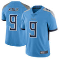 Kieara T.Titans #9 Steve McNair Player Light Blue Vapor Limited Stitched Jerseys