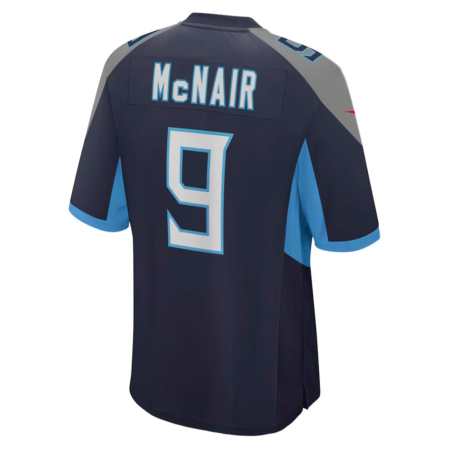 Kieara T.Titans #9 Steve McNair Player Navy Home Game Stitched Jerseys