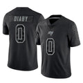 Kieara TB.Buccaneers #0 Yaya Diaby Player Black Reflective Limited Home Game Stitched Jerseys