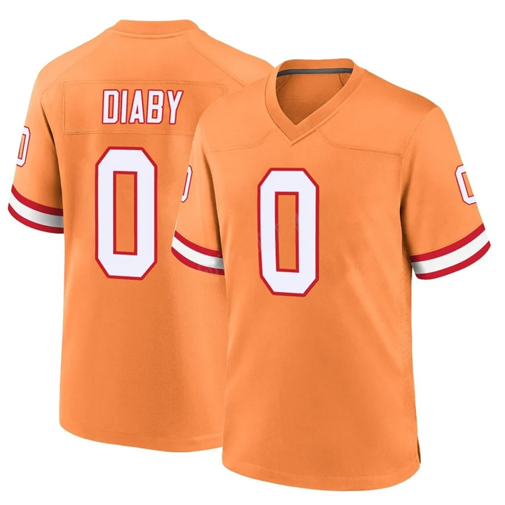 Kieara TB.Buccaneers #0 Yaya Diaby Player Orange Throwback Home Game Stitched Jerseys