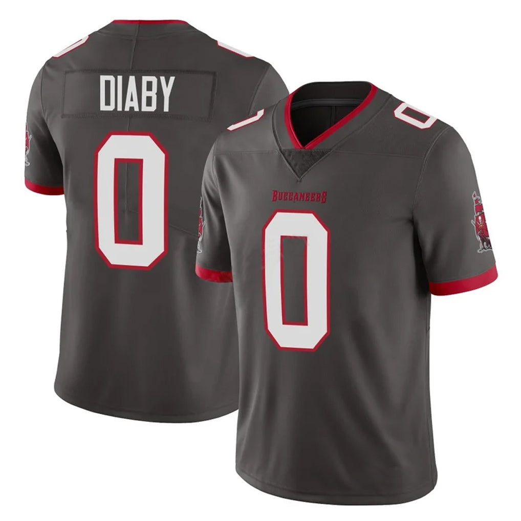 Kieara TB.Buccaneers #0 Yaya Diaby Player Pewter Limited Alternate Vapor Home Game Stitched Jerseys