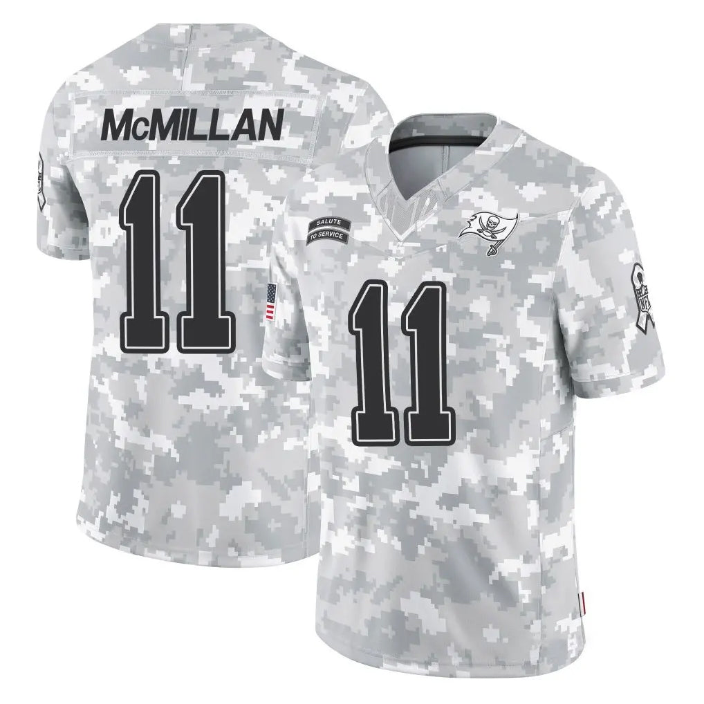 Kieara TB.Buccaneers #11 Jalen McMillan Player Arctic Camo Limited Salute To Service Home Game Stitched Jerseys