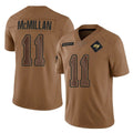 Kieara TB.Buccaneers #11 Jalen McMillan Player Brown Limited Salute To Service Home Game Stitched Jerseys