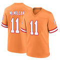 Kieara TB.Buccaneers #11 Jalen McMillan Player Orange Throwback Home Game Stitched Jerseys