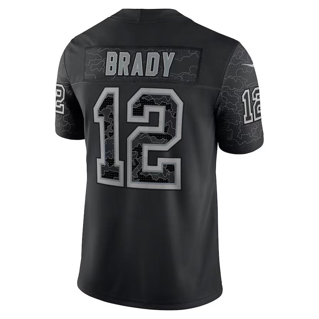 Kieara TB.Buccaneers #12 Tom Brady Player Black RFLCTV Limited Stitched Jerseys
