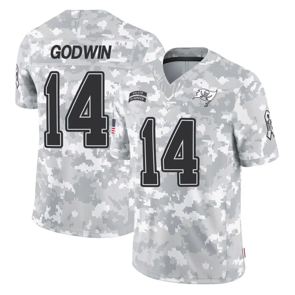 Kieara TB.Buccaneers #14 Chris Godwin Jr. Player Arctic Camo Limited Salute To Service Home Game Stitched Jerseys