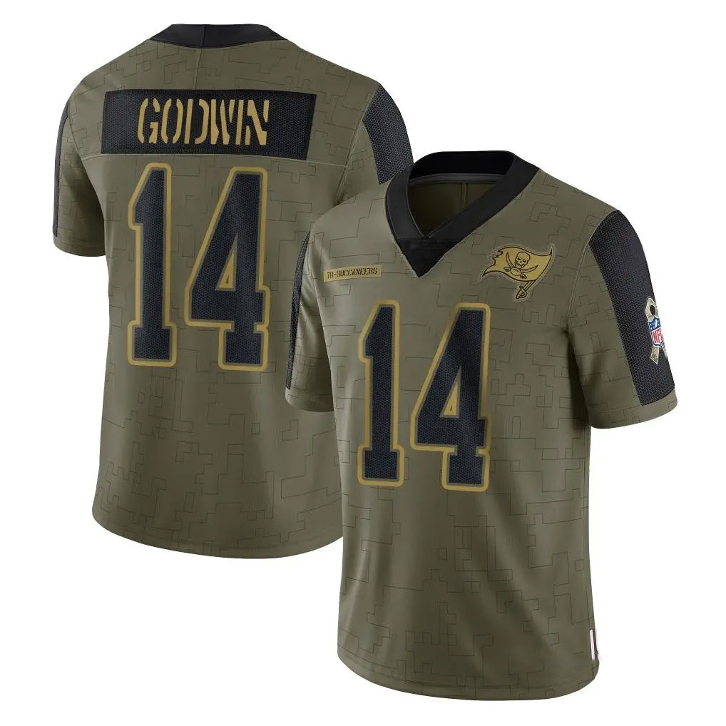 Kieara TB.Buccaneers #14 Chris Godwin Jr. Player Olive Salute To Service Limited Game Stitched Jerseys