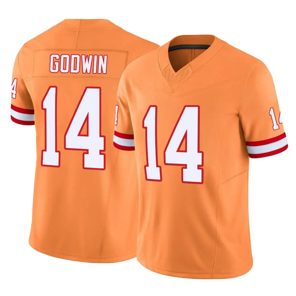 Kieara TB.Buccaneers #14 Chris Godwin Jr. Player Orange Limited Vapor F.U.S.E. Home Game Stitched Jerseys