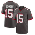 Kieara TB.Buccaneers #15 Tez Johnson Player Pewter Alternate Home Game Stitched Jerseys