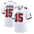 Kieara TB.Buccaneers #15 Tez Johnson Player White Home Game Stitched Jerseys
