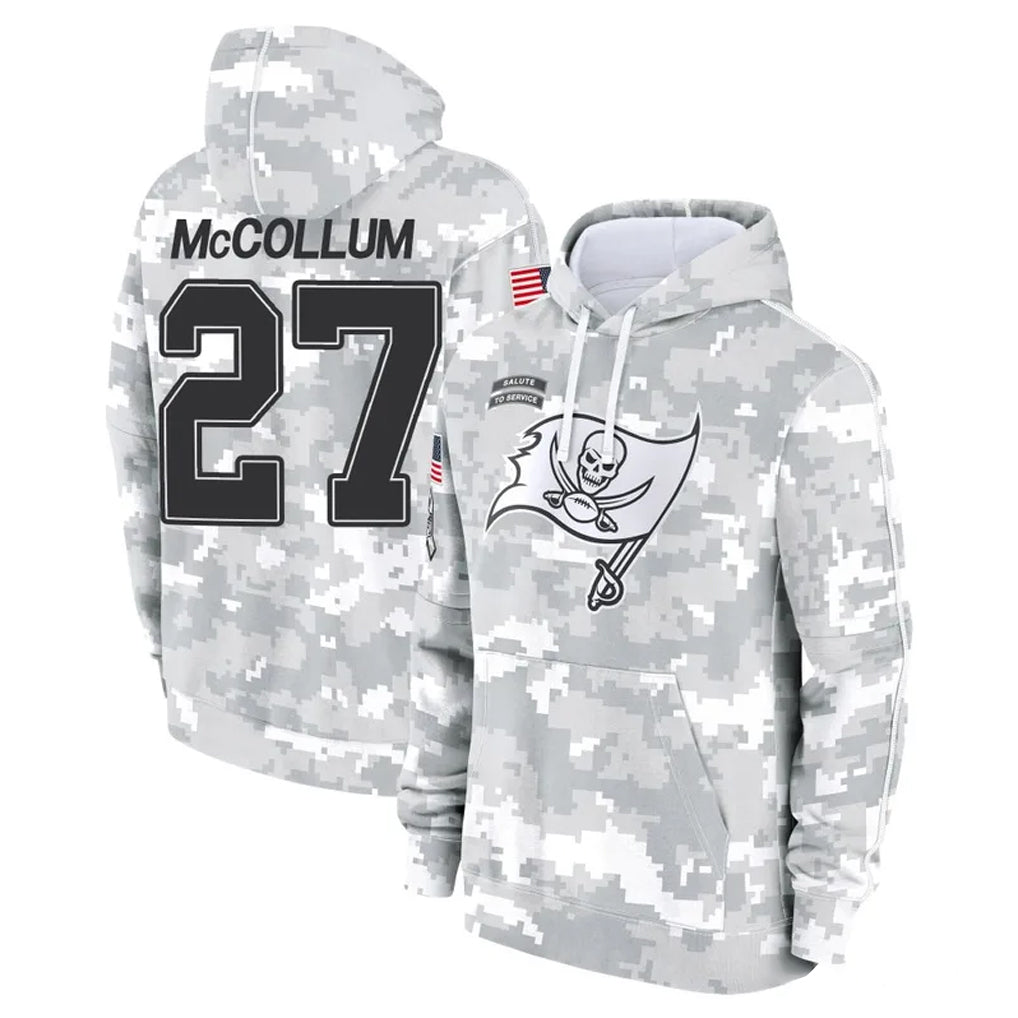 Kieara TB.Buccaneers #27 Zyon McCollum Player Arctic Camo Limited Salute to Service Pullover Hoodies Game Stitched Jerseys