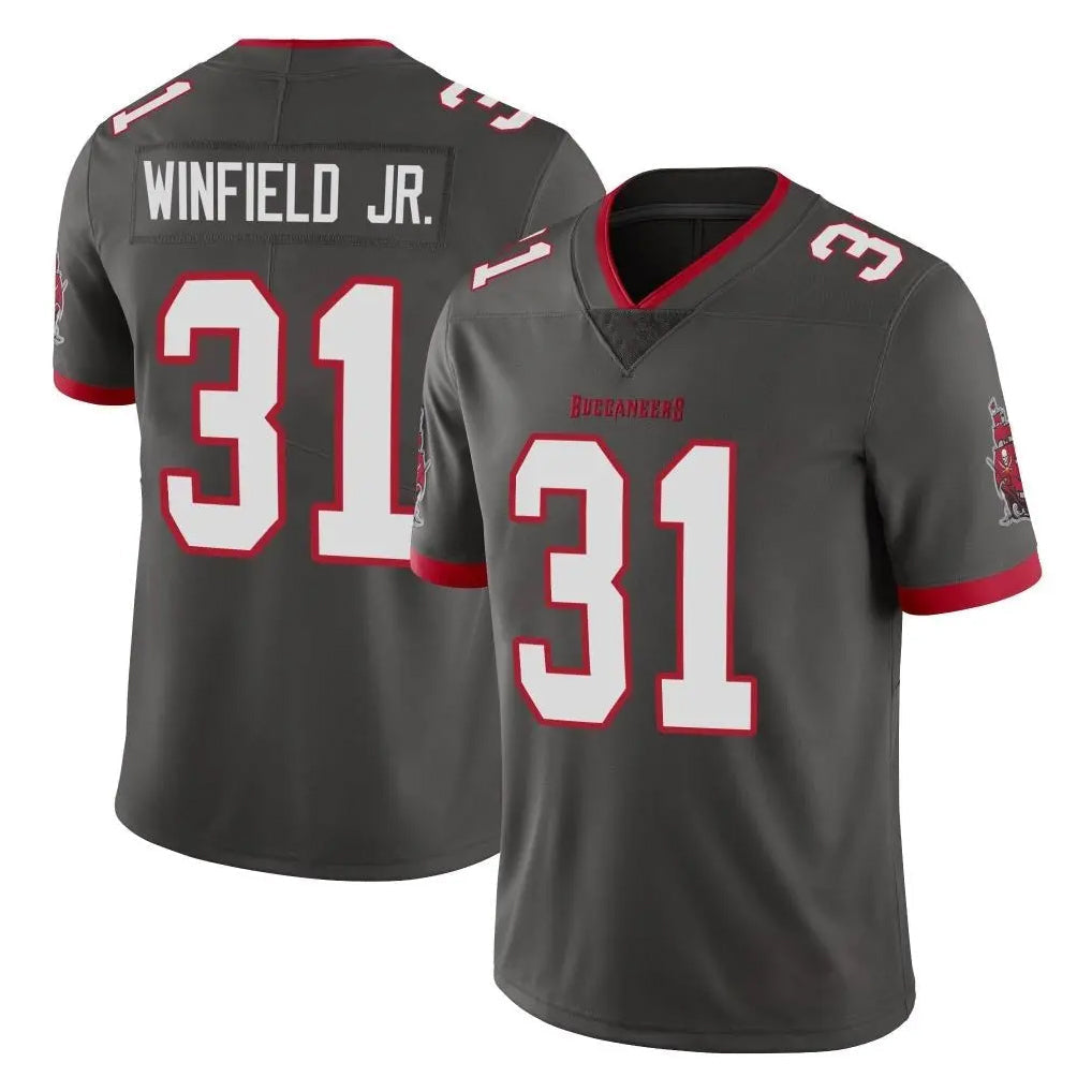 Kieara TB.Buccaneers #31 Antoine Winfield Jr. Player Pewter Limited Alternate Vapor Home Game Stitched Jerseys