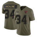 Kieara TB.Buccaneers #34 Alex Anzalone Player Olive 2025 Salute To Service Limited Home Game Stitched Jerseys