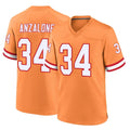 Kieara TB.Buccaneers #34 Alex Anzalone Player Orange Throwback Home Game Stitched Jerseys