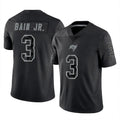 Kieara TB.Buccaneers #3 Rueben Bain Jr. Player Black Reflective Limited Home Game Stitched Jerseys