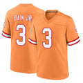 Kieara TB.Buccaneers #3 Rueben Bain Jr. Player Orange Throwback Home Game Stitched Jerseys