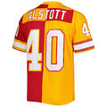 Kieara TB.Buccaneers #40 Mike Alstott Mitchell & Ness OrangeRed 1996 Split Legacy Replica Stitched Puhic Jersey