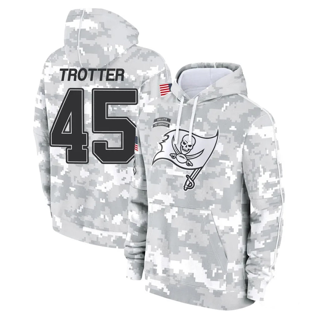 Kieara TB.Buccaneers #45 Josiah Trotter Player Arctic Camo Limited Salute to Service Pullover Hoodies Game Stitched Jerseys