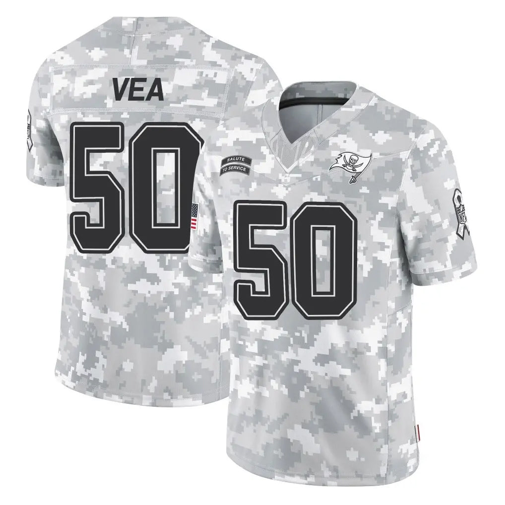Kieara TB.Buccaneers #50 Vita Vea Player Arctic Camo Limited Salute To Service Home Game Stitched Jerseys