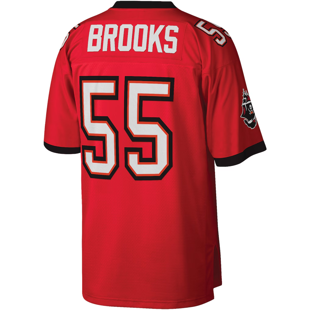Kieara TB.Buccaneers #55 Derrick Brooks Mitchell & Ness Red Legacy Replica Stitched Puhic Jersey