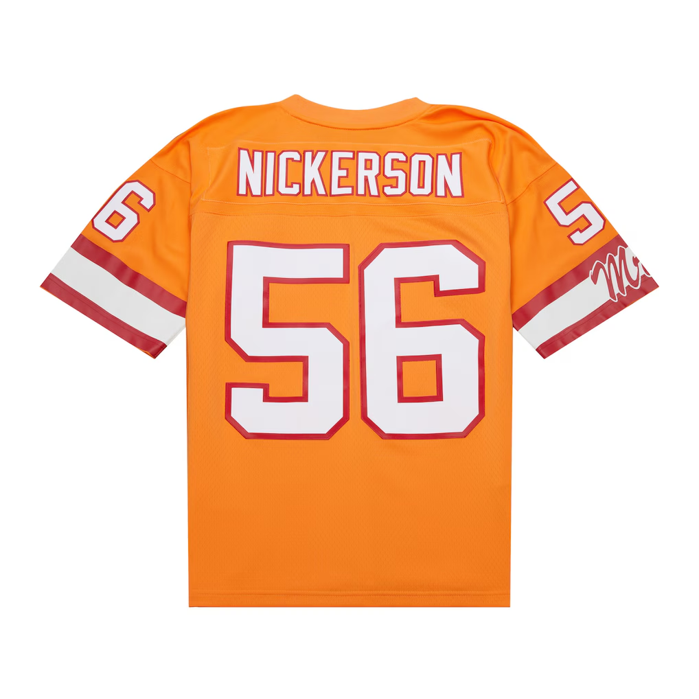 Kieara TB.Buccaneers #56 Hardy Nickerson Mitchell & Ness Orange 1993 Legacy Replica Stitched Puhic Jersey