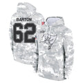 Kieara TB.Buccaneers #62 Graham Barton Player Arctic Camo Limited Salute to Service Pullover Hoodies Game Stitched Jerseys