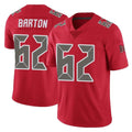 Kieara TB.Buccaneers #62 Graham Barton Player Red Limited Color Rush Home Game Stitched Jerseys