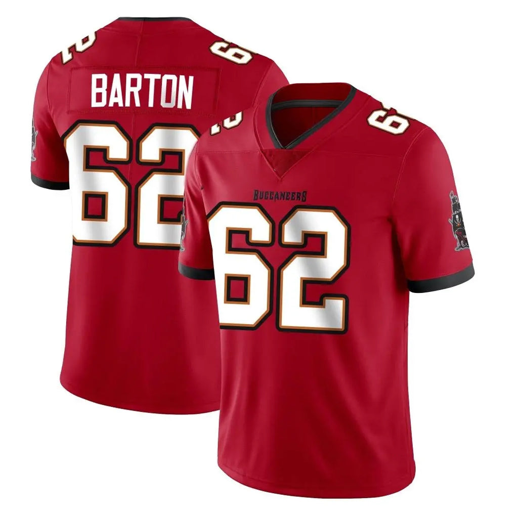 Kieara TB.Buccaneers #62 Graham Barton Player Red Limited Vapor Home Game Stitched Jerseys