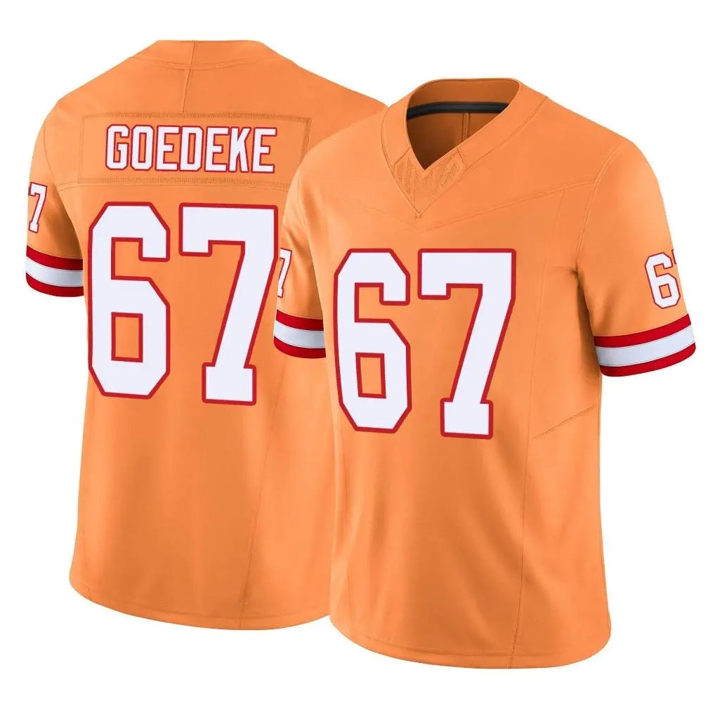 Kieara TB.Buccaneers #67 Luke Goedeke Player Orange Limited Vapor F.U.S.E. Home Game Stitched Jerseys