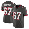 Kieara TB.Buccaneers #67 Luke Goedeke Player Pewter Limited Alternate Vapor Home Game Stitched Jerseys