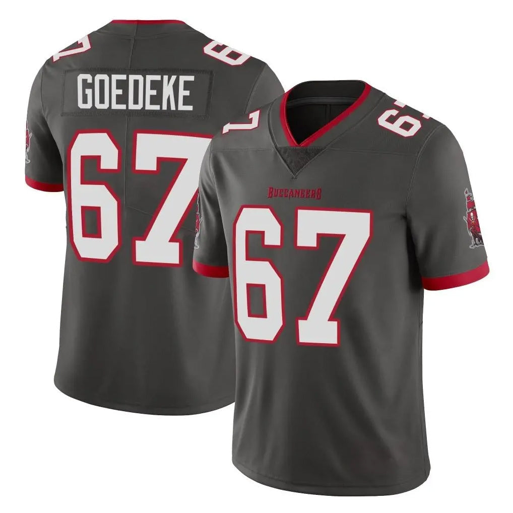 Kieara TB.Buccaneers #67 Luke Goedeke Player Pewter Limited Alternate Vapor Home Game Stitched Jerseys
