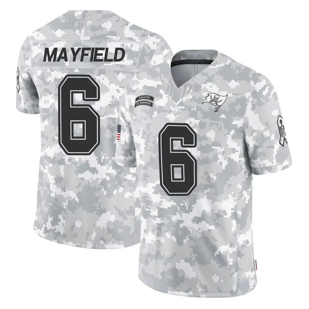 Kieara TB.Buccaneers #6 Baker Mayfield Player Arctic Camo Limited Salute To Service Home Game Stitched Jerseys