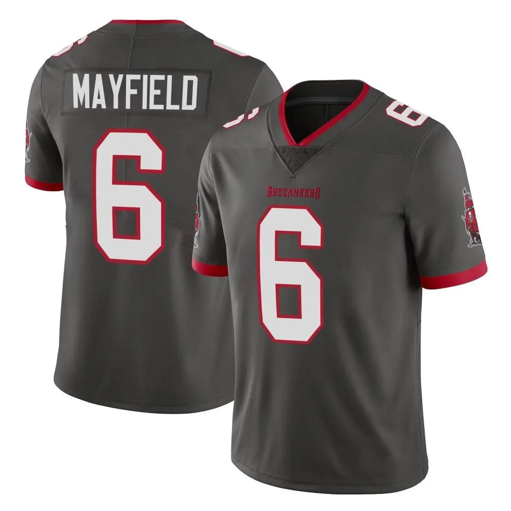 Kieara TB.Buccaneers #6 Baker Mayfield Player Pewter Limited Alternate Vapor Home Game Stitched Jerseys