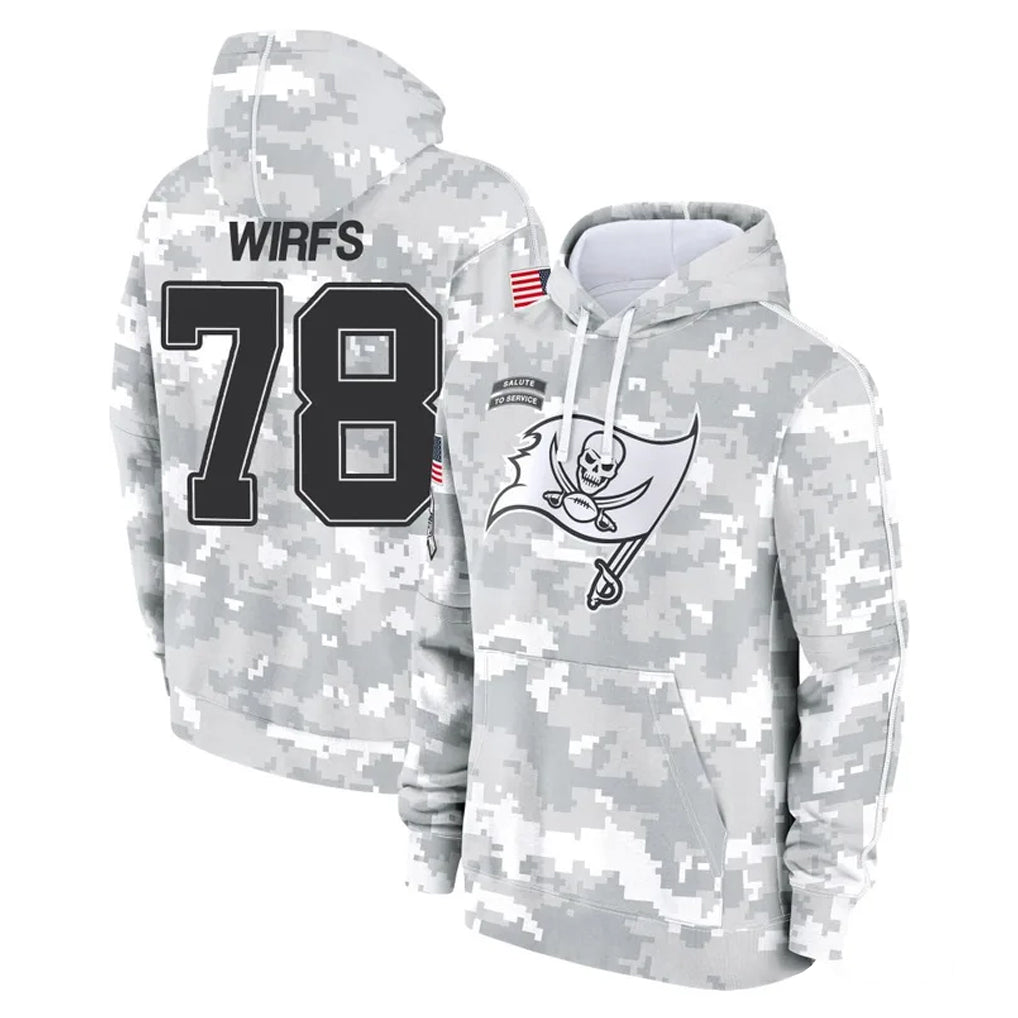 Kieara TB.Buccaneers #78 Tristan Wirfs Player Arctic Camo Limited Salute to Service Pullover Hoodies Game Stitched Jerseys
